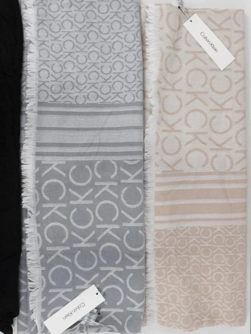 Calvin Klein Wide Two-Tone Scarf Work School Travel Winter Fall Spring Vacation